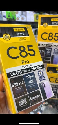 ريلمي c85 proو c85 العادي متوفر الان توصيل ذاكرة 256 رام24  ضد الكسر و...
