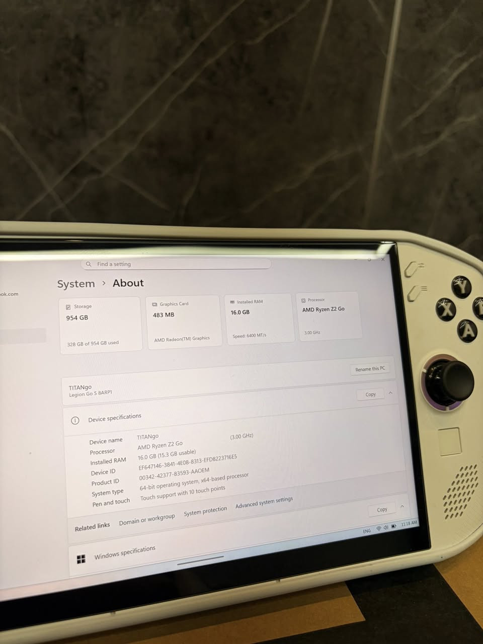 سلام عليكم
legion go s 
نظافة 100% مواصفاتة معروفة 
ملحقاته كفر بي ستاند + قاعدة دوك ستيشن بيه مراوح منافذ display + hdmi + usb + usb c + جنطة للجهاز + لاصق شاشة واحد بالجهاز وواحد احتياط 
(نظام الجهاز وندوز ) 
السعر المطلوب 750 الف 
مكاني بغداد الكرخ 
***********
