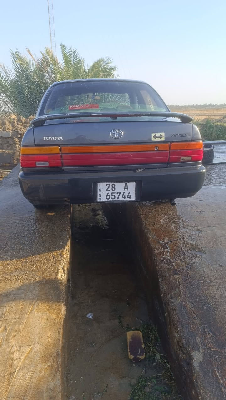 السلام عليكم 
سياره كورلا رقم نجف نكليزي بسمي 
السياره مكفوله عدا كفر خلفي فقط 
السياره جاهزه تبريد
 توني شادله تخم تايرات 
حداديه توني مسويها السياره حلوه مال جناي ماتخسر عليها ربع 
مكان السياره الديوانية _قضاء المهناويه 
السعر 45 بيها مجال 
***********
