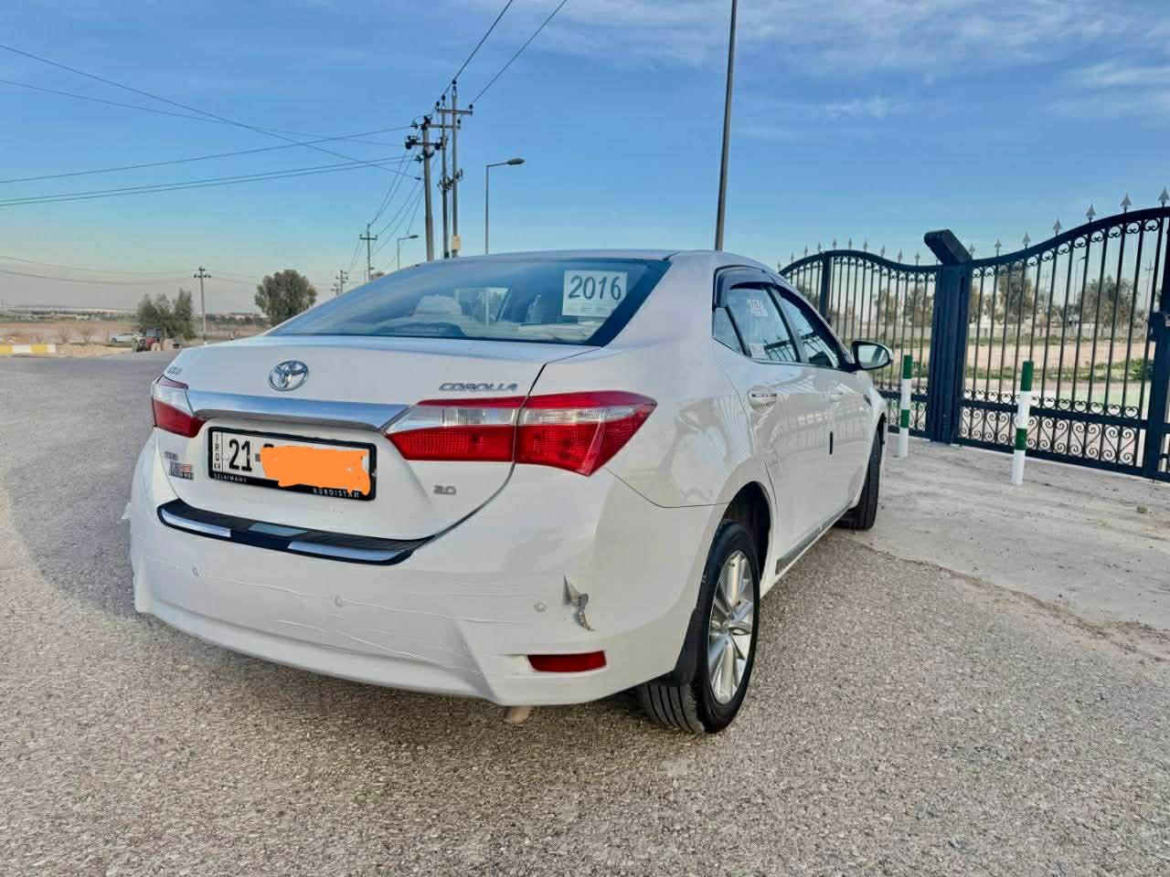 کرولا
مودیل:2016
مواصفات: وارد خلیجي +se(بصمە-حاسە-تحدید سرعە-مرایات اشارە-کیر اوتوماتیک و عادي 7 کیر-سیستم اقتصادي بنزین)
محرک:2000
ضرر: قطعتین صغیر فقط بارد 
سیارە نضیف کیر و محرک بشرط مامفتوح بدون بخار و بدون دخان بشرط
سیارە ماشیە:260000کم
سعر:148 ورقە مجال بصیط
***********9
