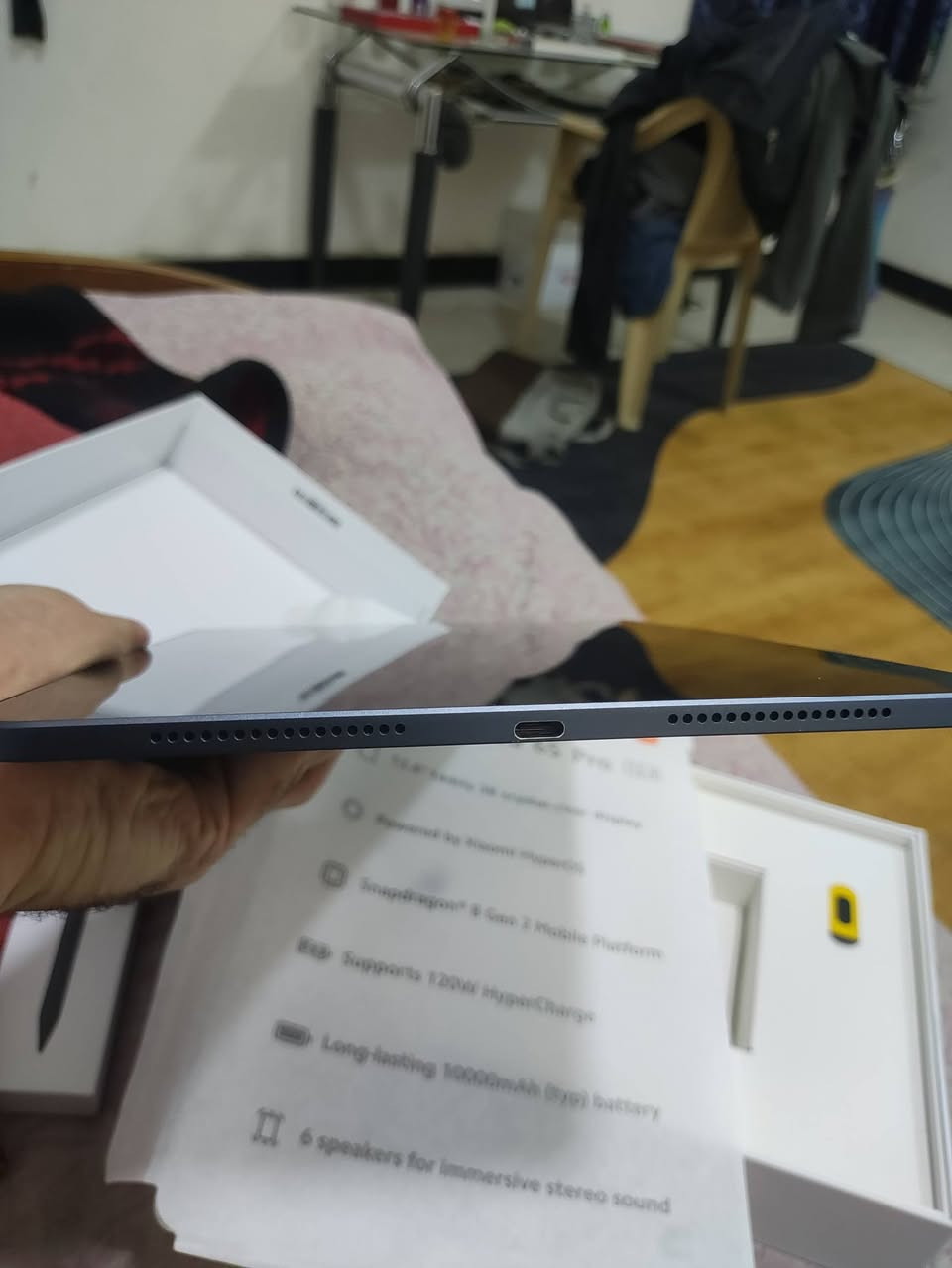السلام عليكم
Xiaomi pad 6s pro  للبيع
موصفاته
معالج  Snapdragon 8 gen 2 
ذاكرة 512
رام 8 +8
بطارية 10.000ma
شاشة  IPS 144hz
مكاني بغداد الدورة


**إذا كنت صاحب هذا الإعلان وتريد حذفه لأي سبب، رجاءا أرسل رسالة إلى الدعم الفني**