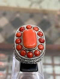 كورال إيطالي • خاتم فضة يدوي • باكستان