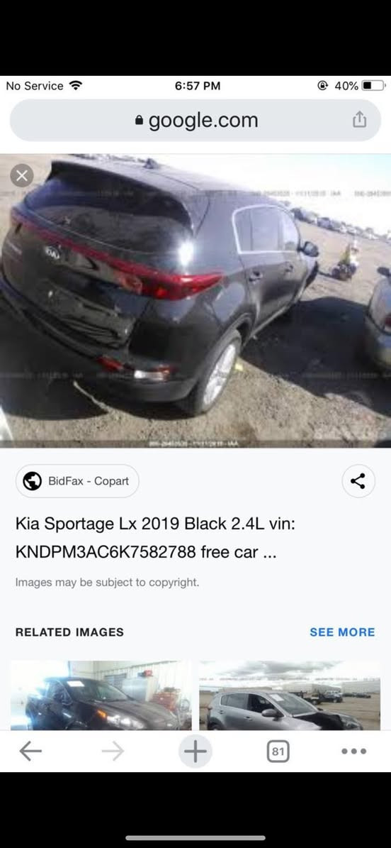 السلام عليكم  كيا سبورتج موديل 2019
بيها  بس بنيد مبدل فقط! مكفولة من الشخط 
مكينه 2400gbi ماشيه 57 الف موصفات عاديه مكان سياره بغداد شارع فلسطين شرط تحويل ثاني يوم ***********

