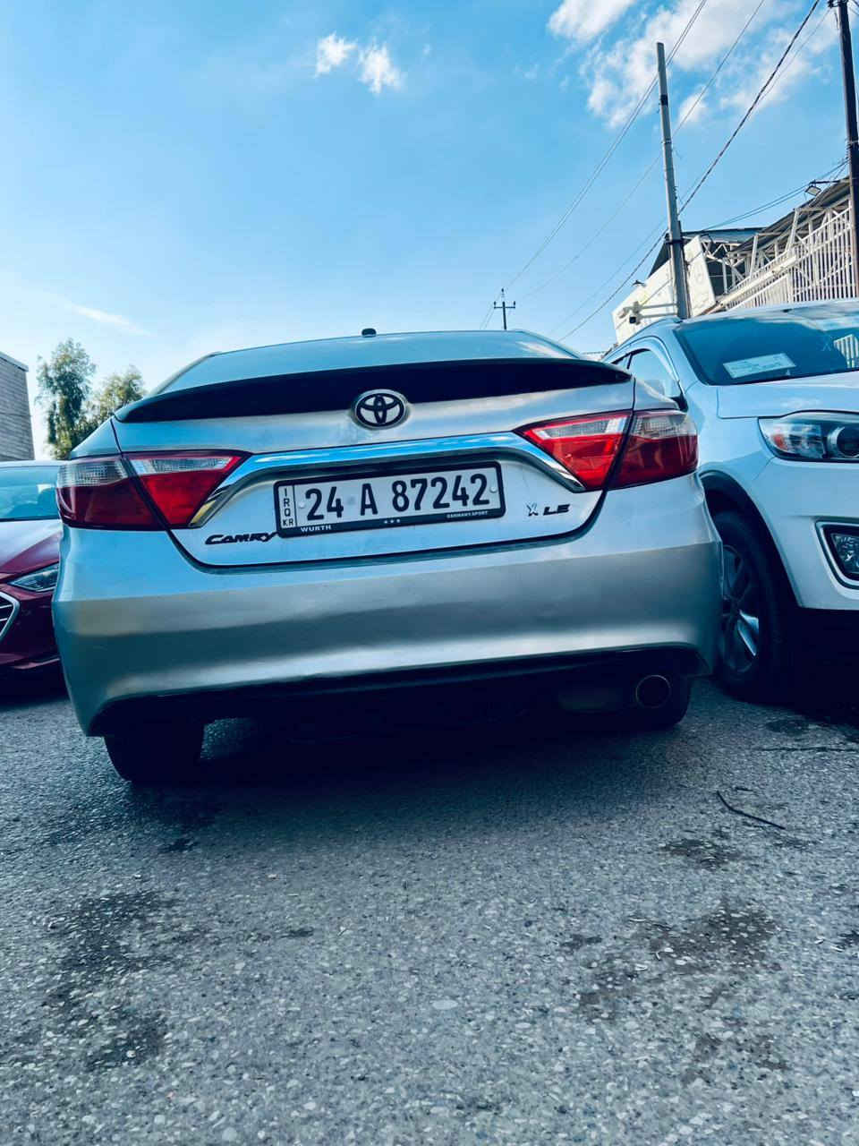 كامري للبيع
موديل 2016
بدون صبغ
بدون ضربه
رقم جديد
سنويه جديده
داخل نص جلد
بصمه تشغيل
تشغيل عن بعد
منضومه غاز ضمان ٥ سنوات
سياره احلا من الصور شرط
كلشي بيها جديد صدر حداديه تأيرات
محرك 4  
شرط المحرك والكير
مواصفات السياره LE
السياره سعرها 170$
غير متواجد ع الفيس الرقم فقط أو الواتساب
***********

