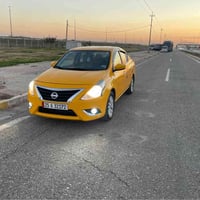 نيسان فيرسا موديل 2019 رقم كركوك بسمي قطع متضرر جامرلغ خلفي سائق مع شب...