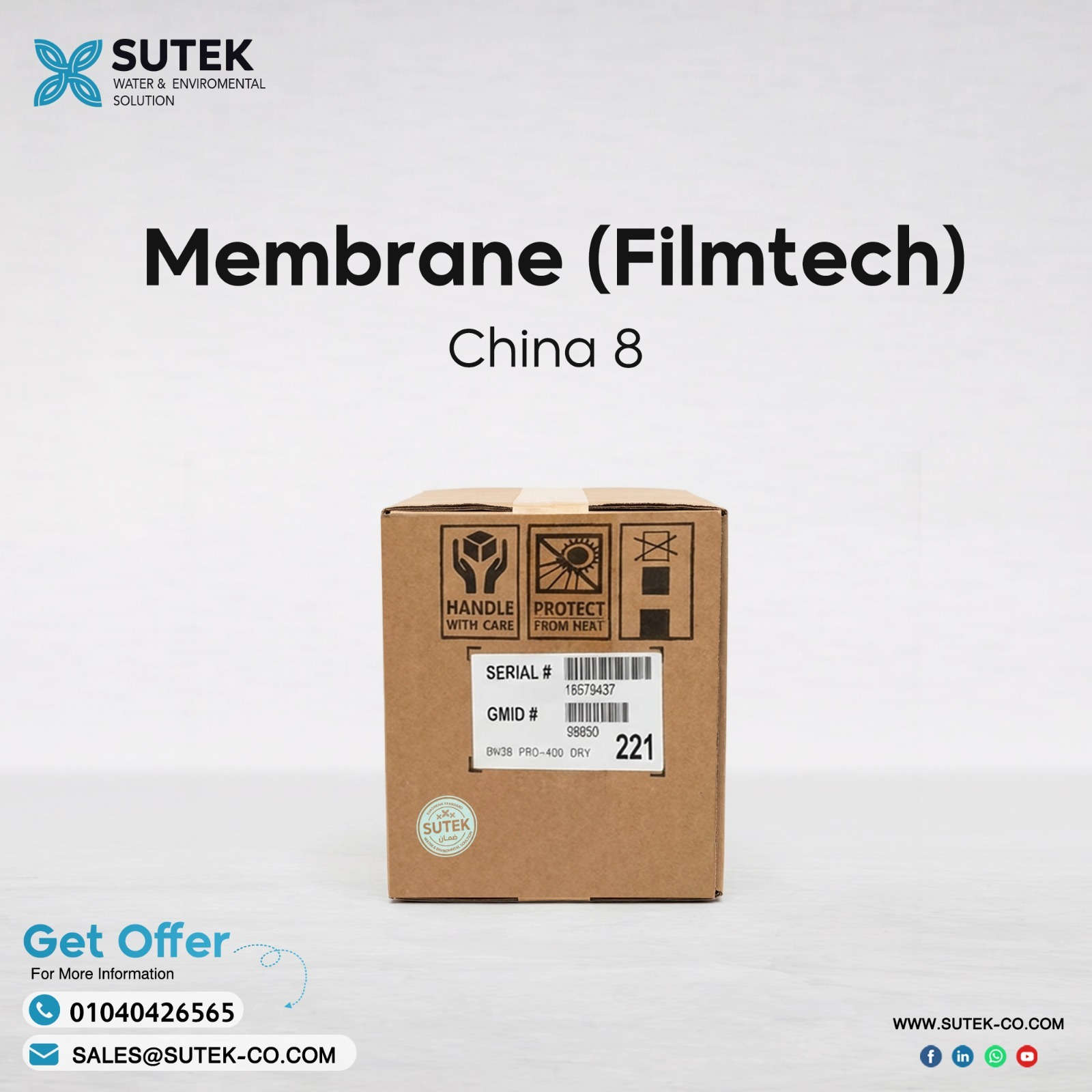 💧 الممبرين هو قلب محطة RO عشان كدا سوتك وفرتلك ممبرين فلمتك 8"  برو شيت عالي يتحمل ا ملاح 6000 بسعر  🫰🔥
اختيار شيت ممبرين كويس =
✔️ جودة مياه أعلى
✔️ أعطال أقل
✔️ تكلفة تشغيل أقل
الممبرين الصح 💰
هو أمان لمحطتك واستثمارك.
متوفر من  الممبرين فلمتك برو 4" و 8"
📞تواصل معانا من خلال 👇
01080600424


**إذا كنت صاحب هذا الإعلان وتريد حذفه لأي سبب، رجاءا أرسل رسالة إلى الدعم الفني**