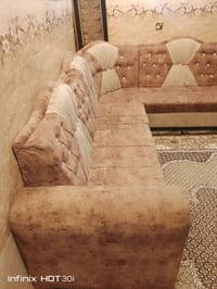 طقم • ٦ مقاعد • زاوية حرف ايل