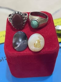 خواتم نواعم • فيروز قديم • عقيق كبدي يماني