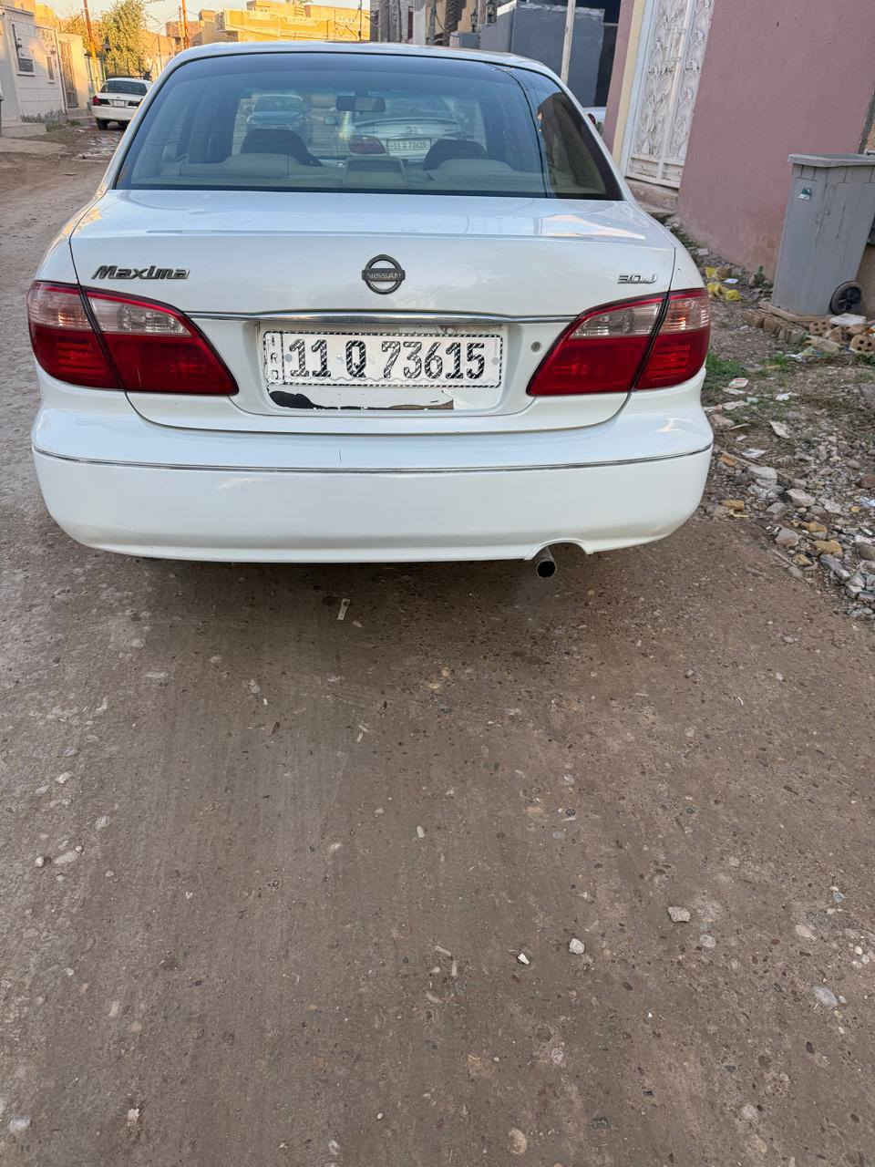 السلام عليكم
للبيع نيسان مكزما 
موديل 2008
محرك 6سلندر 3000
السعر 65 أو بيها مجال 
الاستفسار ***********

