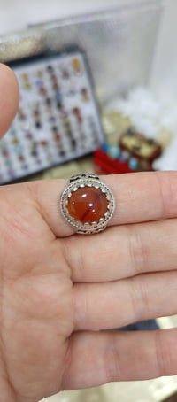 خاتم • عقيق يماني • فضة 925