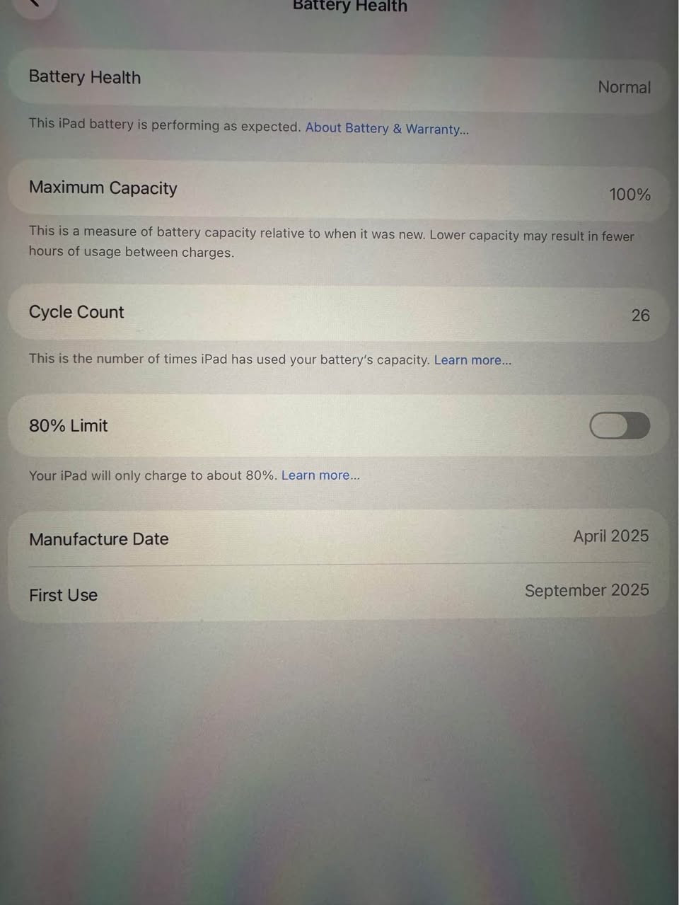 ipad air 7 

chip M3 2025 
13 inch 

rezhai xawne 100% 
zor paka w kam aishi krdwa 
600$ أربيل, العراق


**إذا كنت صاحب هذا الإعلان وتريد حذفه لأي سبب، رجاءا أرسل رسالة إلى الدعم الفني**