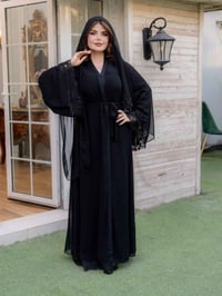 عباية اماراتية • شيفون أصلي • تطريز يدوي