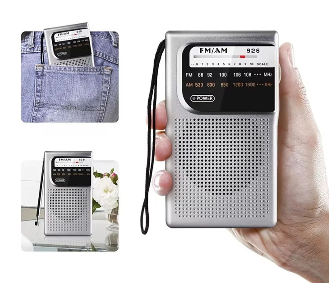 توفر لدينا راديو مميز جيب 
أجهزة راديو جيب طراز Fangtooth R-398. 
تأتي بألوان مختلفة مثل الأبيض والأسود.
تدعم موجات FM/AM.
راديو جيب محمول ومدمج.
يعمل ببطاريات UM3 1.5V. 
تكدر تاخذونو وين ماتكونون وجودتو رائعة 
إبراهيم المولى للكهربائيات ⚡
📞 *********** واتساب واتصال
📍 سوق نبي يونس – دورة الحمّام
🚚 توصيل داخل الموصل والعراق
 📍ملاحظة يوجد صيانة للجميع اجهزة
