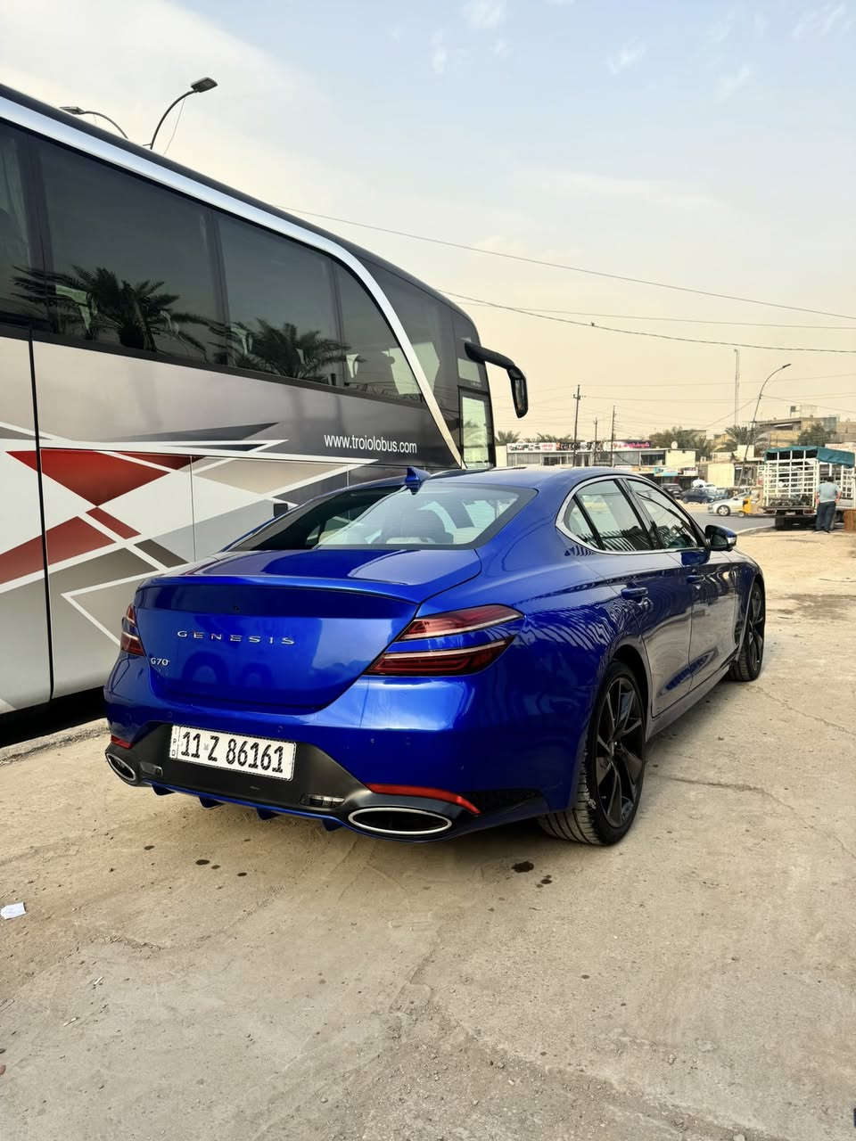 السلام عليكم للبيع جنسيز 2023 g70 برستيج اعلى فئه ماشيه 56 رقم بغداد باسمي تحويل ثاني يوم السياره 6 سلندر تون تيربو حادثها نوضح بال صوره القماره راجعه bdr  الجنطه بيها صبغ والجاملغ على كد الفوك قليل كلش السعر 240 وبيها مجال ‭0771 880 5948‬
