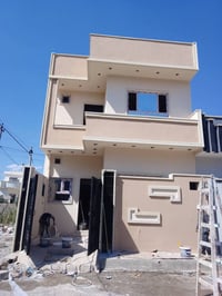 الحمدالله تم اكمال صبغ الواجهه وصبغ المناور وصبغ البيتونه من الداخل و ...