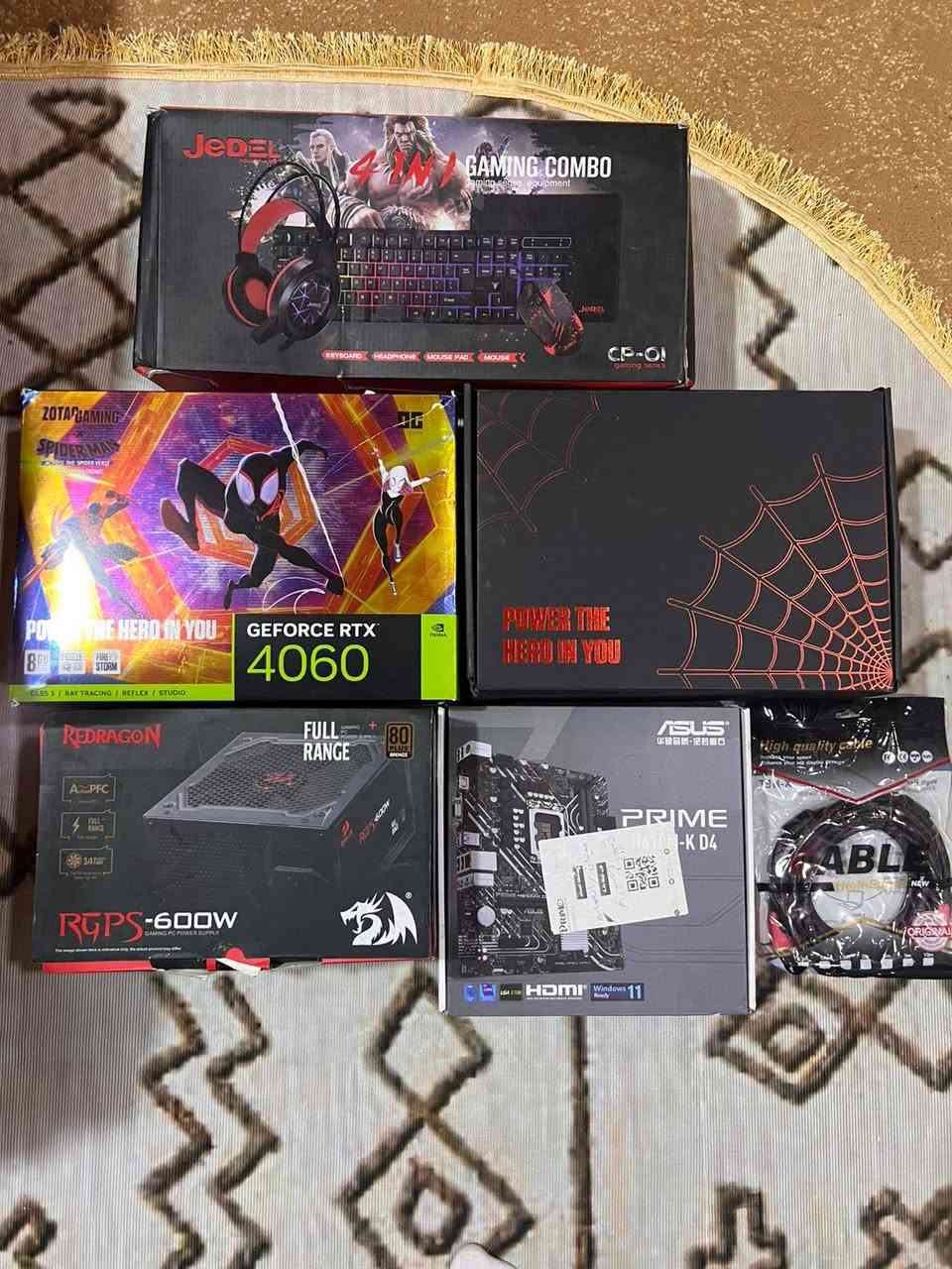 🔥 للبيع تجميعة PC Gaming قوية ونظيفة جداً 🔥
📌 المواصفات:
CPU: Intel Core i5-12400F
Cooling: مبرد 120ML RGB
Motherboard: ASUS H610
RAM: 16GB DDR4 Lexar 3200MHz (8×2)
GPU: RTX 4060 8GB Zotac Gaming OC
🎮 نسخة سبايدر مان
Storage: SSD 1TB
Power Supply: Red Dragon 600W 80+ Bronze
Case: Hestart مع 4 مراوح RGB
🖥️ الشاشة:
Acer
حجم 24 إنچ
دقة Full HD 1080p
مناسبة جداً للألعاب وكارت 4060
🛠️ الحالة:
مستخدم شهر واحد فقط
نظيف جداً
حرارة مستقرة ومجرب
كراتين جميع القطع موجودة
💪 أداء ممتاز للألعاب الحديثة على دقة 1080p
🎯 مناسب للألعاب، البث، والتصميم
السعر /1.200.000وبيه مجال بسيط
موجود خاص او واتساب للاتصال على الرقم ***********
#ادمن❤️
