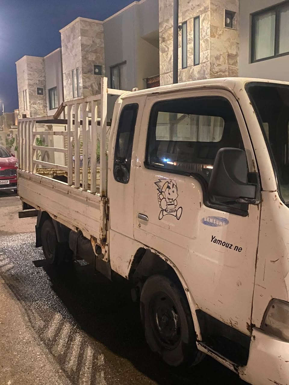 بيكب سامسونج موديل 2000 محور كير ومحرك ٢٧٠٠ رقم ديالى السياره بأسمي تحويل مباشر والسنوية لغايه ٢٠٢٦ 
السعر$45ورقه قفل  السياره جاهزه للعمل 
للاستفسار الرقم ***********
