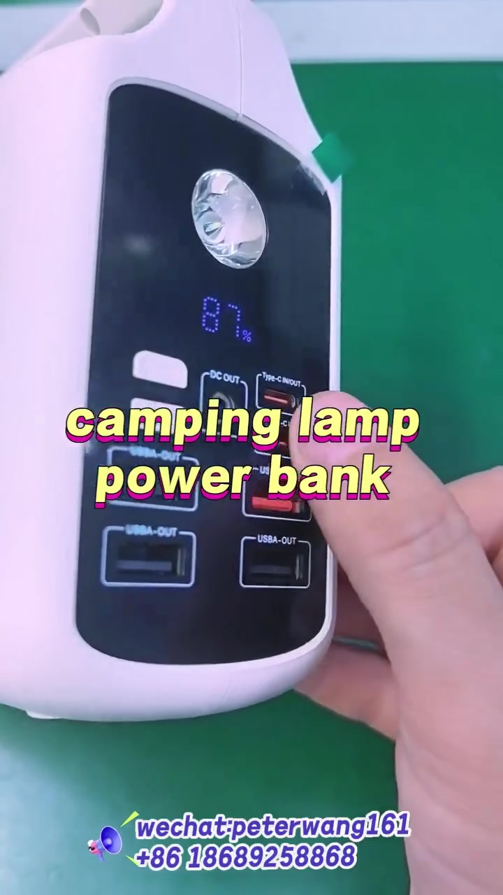 Camping lamp ​Powerbank
80000mah Multi usbs
​Built-in camping led/cables/strong torch
We are powerbank factory
Provide all kinds of Powerbank
Accept oem orders
wechat:peterwang161
+86 18689258868

#powerBank
#Originalpowerbank
#powerbankfactory
#pdsuperfastcharging
#ankerpowerbank
#remax
#hoco
#borofone
#cable
#Newaisamarket
#nanfangbuildingmarket
#romosspowerbank
#mobileaccessories
#powerbank


**إذا كنت صاحب هذا الإعلان وتريد حذفه لأي سبب، رجاءا أرسل رسالة إلى الدعم الفني**
