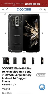 DOOGEE Blade10 Ultra • 256GB • موبايل مدرع