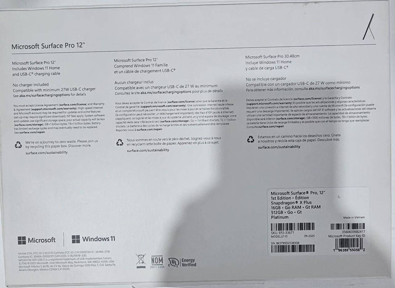 💻 Microsoft Surface Pro 12 – إصدار Snapdragon X Plus
إذا تريد جهاز يجمع بين الأداء العالي + الذكاء الاصطناعي + بطارية جبّارة… فهذا هو خيارك المثالي 💪✨
━━━━━━━━━━━
🚀 المواصفات:
⚡ المعالج: Snapdragon X Plus (جيل جديد – سريع وموفّر للطاقة)
🧠 الرام: 16GB – أداء سلس بدون تعليق
💾 التخزين: 512GB SSD – سرعة ومساحة ممتازة
🖥 الشاشة: لمس عالية الدقة – ألوان خرافية
✍️ مرفق قلم – مناسب للرسم والكتابة
🔋 الاستخدام: مشحون فقط 5 مرات (يعني شبه جديد)
━━━━━━━━━━━
💡 ليش تشتريه؟
✔️ مناسب للدراسة والشغل والتصميم
✔️ خفيف وسهل الحمل – تشتغل عليه بأي مكان
✔️ بطارية تعيش وياك يوم كامل
✔️ تقدر تستخدمه تابلت أو لابتوب بكل مرونة
━━━━━━━━━━━
📦 جهاز نظيف جداً – فرصة ما تتكرر!
🔍 فحص كامل قبل الاستلام
🛡 ضمان تجربة – أي خلل مصنعي تبديل
📲 للحجز والاستفسار راسل واتساب الآن  ***********🚀
