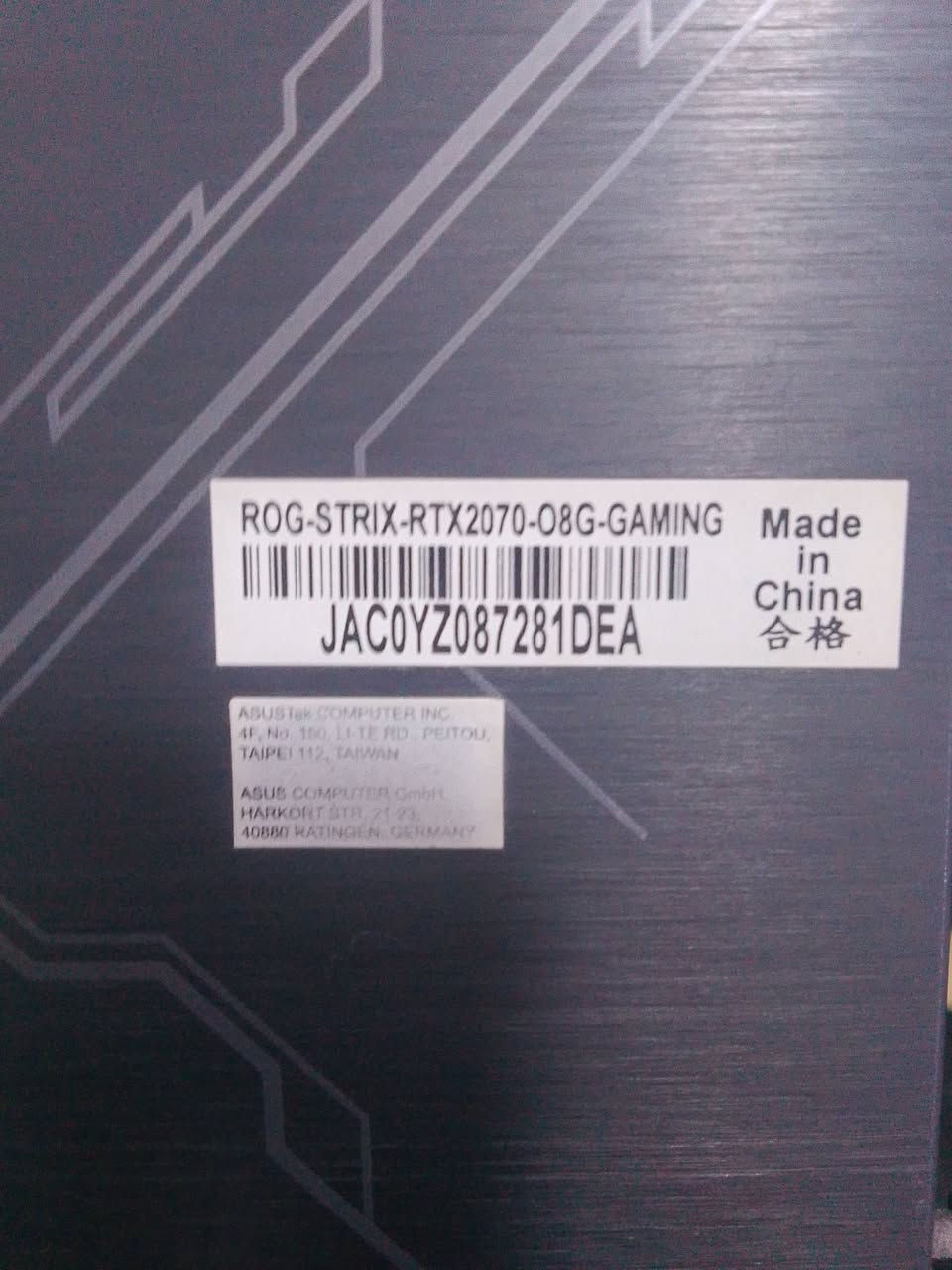 سلام عليكم كرت شاشة جدا نصيف (مو امزون كرتي شخصي)
2070 oc 8gb asus rog strix 
الحرارة اقصى ظغط 69
السعر نهائي 
275 الف 
موجود توصيل


**إذا كنت صاحب هذا الإعلان وتريد حذفه لأي سبب، رجاءا أرسل رسالة إلى الدعم الفني**