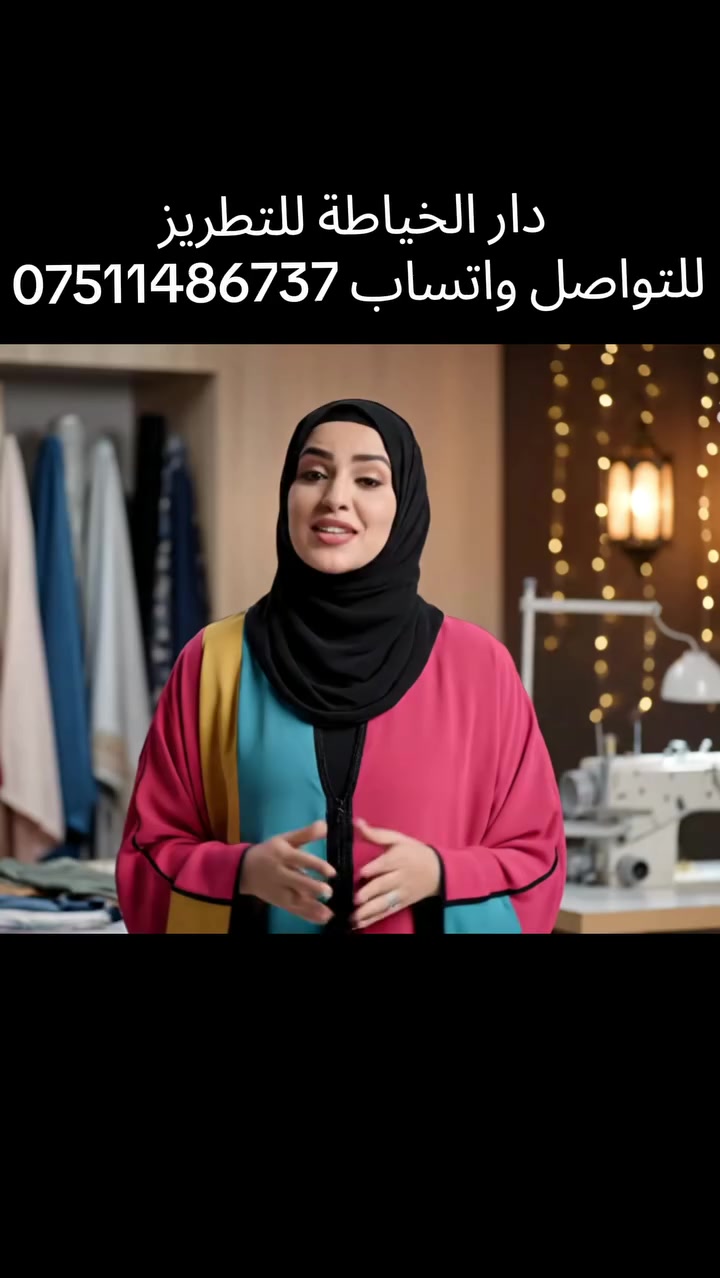 دار الخياطة النسائية.. حيث يكتمل جمالك! 🧵💎

هل لديكِ موديل في مخيلتك؟ نحن هنا لنحوله إلى واقع
✅ خياطة نسائية احترافية.
✅ تعديل وإعادة تصميم الملابس (Remake).
✅ الالتزام التام بالمواعيد.

📍 العنوان: [الموصل]
📞 للحجز والاستفسار: [ *********** ]#خياطة_نسائية #خياطه_علی_الطلب #خياطة_ابداع #موصل #اربيل
