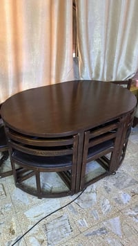 ميز طعام • ٦ كراسي • طقم سفرة