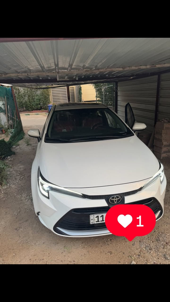 كورلا هايبرد ٢٠٢٤ شكل الامريكي ليفين ماشيه ٧ الاف كيلو بعده جديده مكفوله كفاله عامه  من كلشي  داخل جلد احمر رقم بغداد بسمي سعره ١٥٧ ورقه وبيهه مجال بسيط مكاني بغداد المنصور للتواصل ***********
