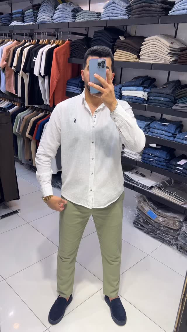 ‏
قميص ماركه خامه قطن ٥٠٪؜ للن ٥٠٪؜ متوفر(10 لون✅)
قياسات S M L XL XXL قياس المعروض L
بنطرون ماركه قياسات من 30 إلى 40 
المنشئ تركي 🇹🇷 
توصيل بغداد 5 الف  توصيل محافظات 5 الف
العنوان بغداد مول زيونه طابق الاول 
التواصل دايركت او واتساب ***********
