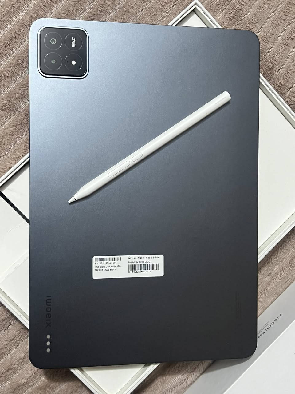 ايباد شاومي  6s pro
الغني عن التعريف 
جهاز نظيف جدا 
١٢٠ واط الشحن 
وياه قلم الاصلي 
سعر الجهاز ٦٢٥ مع القلم 
واذا بدون القلم عادي هم ابيعه 
للاستفسار ***********
