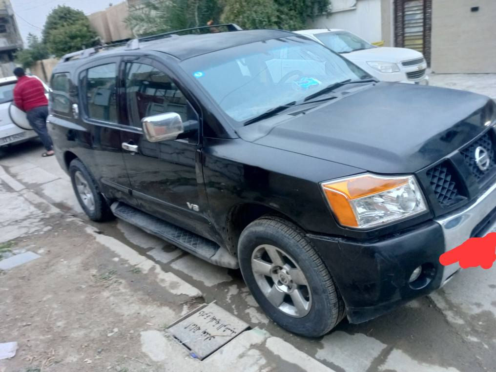 بيع أو امراوس نيسان ارمادة ٢٠٠٧ بغداد دولي بسمي هزة جديدة وارد أمريكي حادث جاملغ الخلفي أيمن مصبوغه احزام دفع رباعي تحكم استرين كشن كهربائي سكيتر حساسات خلفيه امامي ٧ راكب تخم تاير صدر أمامي خلفي ممتاز محرك ٨ سلندر تبريد ثلاثة قطع  مكاني بغداد السعر على خاص او اتصل *********** ملاحظة اقرا المنشور بي كل شيء قبل ما تتصل بغداد, العراق
