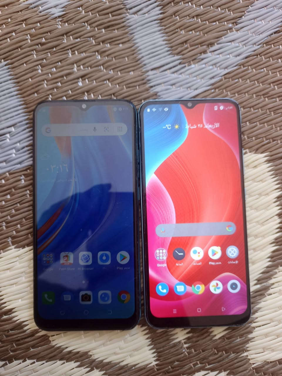 السلام عليكم جهازين لبيع ريلمي/ وتكنو ثنين ب110/ ***********
