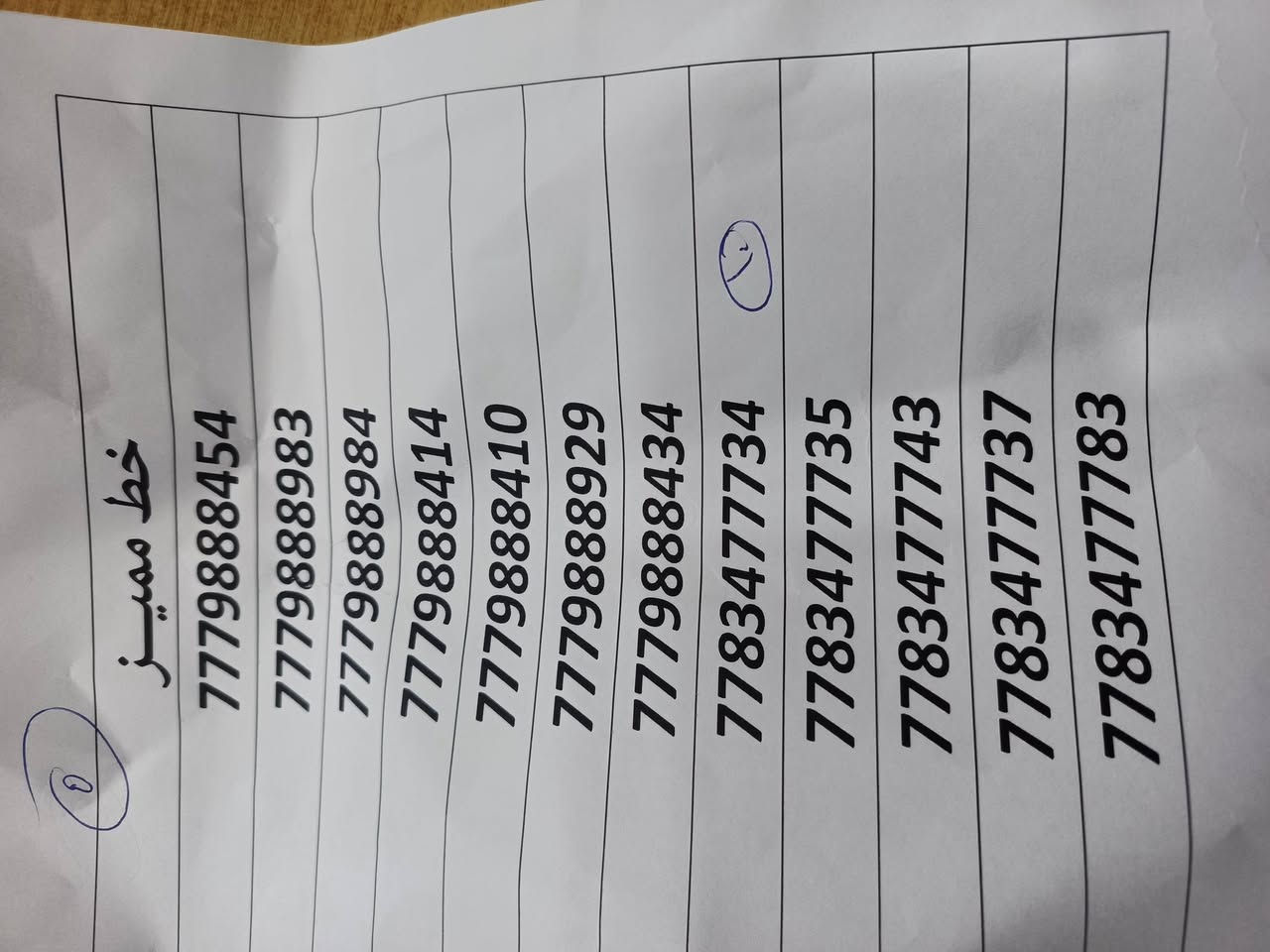 توفرت وجبة ارقام مميزه 👇
#مركز_الروان_بيبي....... 
سعر الخط (5) و (10) 
العنوان شارع عشرين بين السفير والكفاءات
شارع كهوة جاكي مقابيل علوة المخضر
المستمسكات المطلوبة بطاقة موحده وبطاقة سكن
علما لا نتعامل بالحجز.......


**إذا كنت صاحب هذا الإعلان وتريد حذفه لأي سبب، رجاءا أرسل رسالة إلى الدعم الفني**