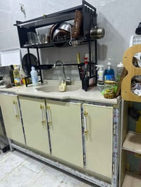 سنك حجم متر و٣٠ سم مع خلاط هدية وسلة الصحون هدية  السعر الكلي ١٨٥ الف ...