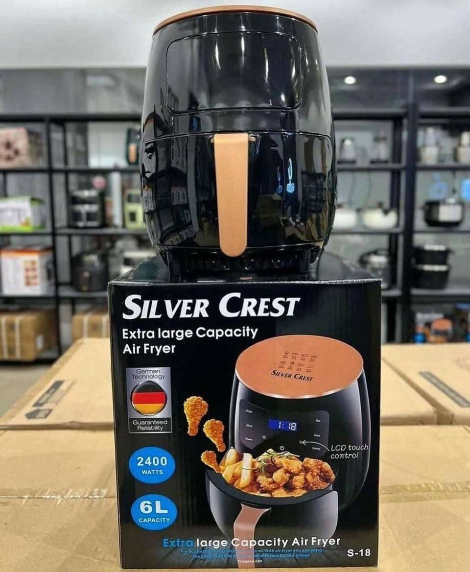 SLLVER CREST🇩🇪
Extra large Capacity Air Fryer 2400W - 6L
قلاية هوائية صحية من ماركة سيلفر كرست الألمانية سهلة الاستخدام والتنظيف حجم ٦ لتر تكفي دجاجة كاملة قلاية بدون زيت صحية ومفيدة لاهل الضغط والسكر شاشة تعمل بالمس و برامج معدة للطعام وبقدرة ٢٤٠٠ واط تتميز بتقنية الهواء السريع والتحكم في درجة الحرارة القابلة للتعديل

✅المميزات :-
💥خاصية قفل الأمان: تتوقف عند فتح الباب 
💥متوفر اللون الاسود فقط   
💥تشوي وتقلي بدون قطرة زيت 
💥تجفف فواكة 
💥قدرة ٢٤٠٠ واط 
💥 مروحة لتوزيع الحرارة
💥حجم كبير سعة ٦ لتر
💥لوحة تحكم رقمية ديجيتال سهلة اللمس
💥 تتضمن ٦ برامج طهي مختلفة
💥امكانية التحكم في الحرارة: اعلى, اسفل
💥 وخاصية تحديد درجة الحرارة والوقت درجة الحرارة بين 25 -200 درجة سيليزية تحديد الوقت 30 دقيقة 
#الاصلي المنشأ ألمانية 🇩🇪💯
ا
🚘#يوجد #خدمة #توصيل #لجميع #محافظات #العراق 🚘


**إذا كنت صاحب هذا الإعلان وتريد حذفه لأي سبب، رجاءا أرسل رسالة إلى الدعم الفني**