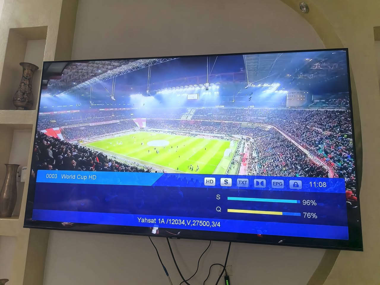 شاهد كاس العالم مجانا 🔥💥🔥
القمر : ياه سات 52E 📡
المكان : مدينة الصدر ( الداخل)
الاقط : اي سمارت الاصلي
الصحن : 85 نوع ثقيل
الرسيفر : غزال 3737 ( صوتيات تعليق عربي البنفسجية )
الاشارة : عالية وثابته الحمدلله

للتنصيب داخل بغداد
*********** 
متواجد واتس اب ايضا
