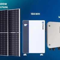 منظومة ٢٠ أمبير • ١٤ لوح ٦٠٠ واط • بطارية ليثيوم ١٦kWh