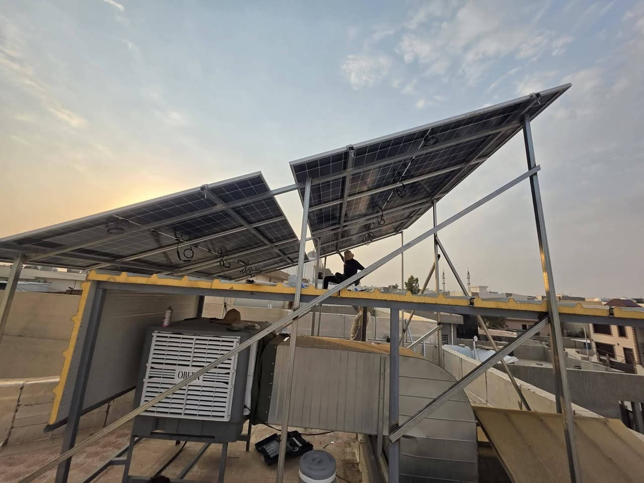تم تنصيب منضومات طاقة شمسية بالقسط المريح بدون مقدمة باقساط مريحة تبدا من ١٥٠ الف شهريا ولمدة ١٩ شهر  للموضفين حصرا #مصرف الرافدين ***********
