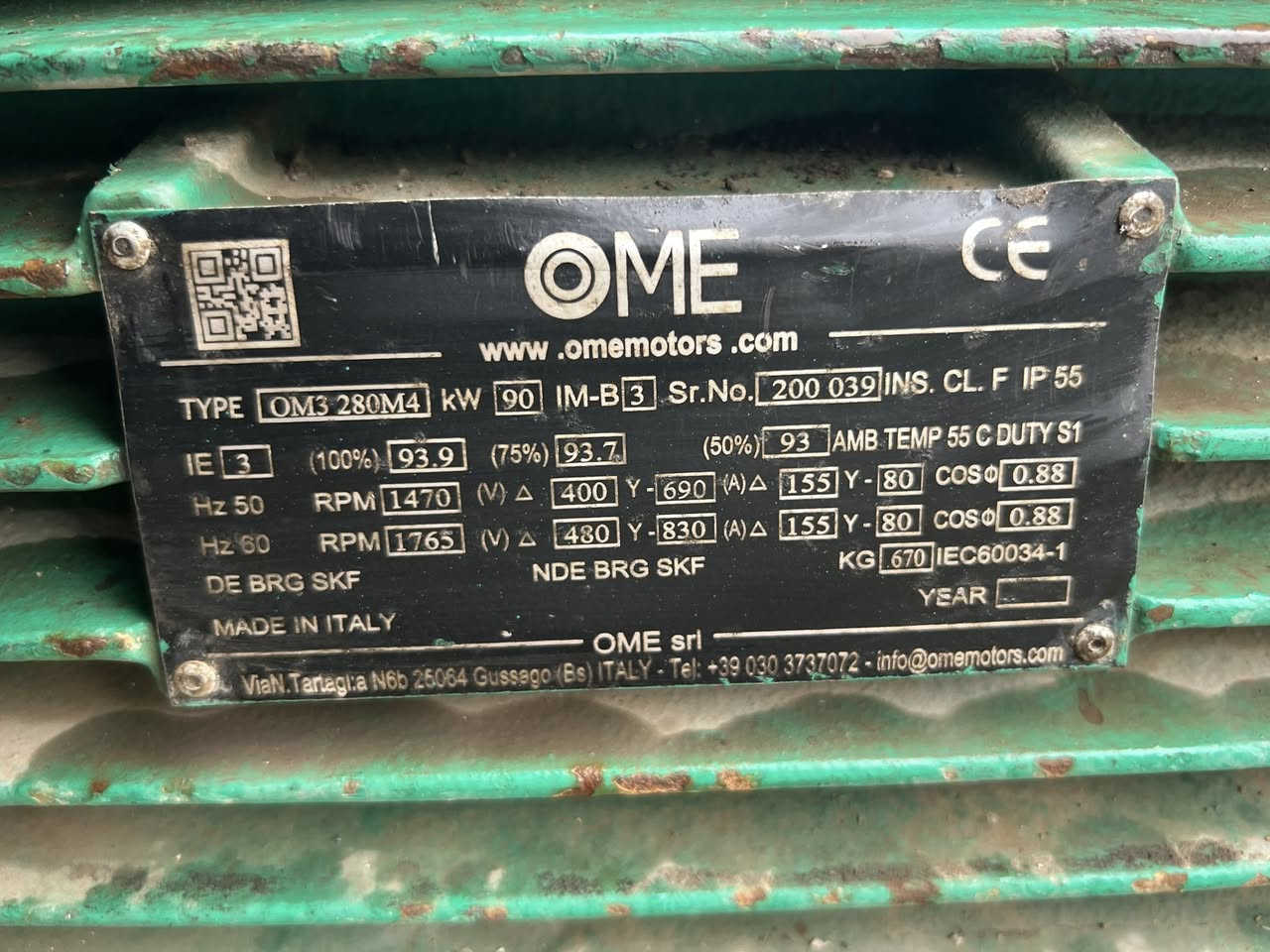 للبيع مأطور كهربائي 125 احصان  صناعته أيطالي العنوان سامراء رقم هاتف 📞 ***********
