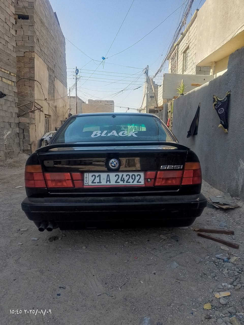 سلام عليكم 
BMW525
موديل 1994 وارد ياباني محرك مسكر تك فانوس فول عدا فتحة بدون ضربة رقمهة سليمانية تحويل أو وكالة 
$70 وبيهة مجال  
مكانهة بغداد شهداء البياع
للاستفسار ***********
