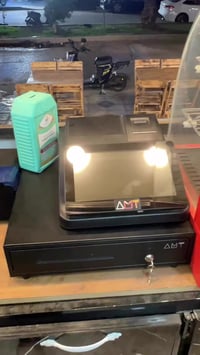 كاشير للبيع يرهم للمطاعم وللماركتات  نظام كامل ويا طابعة خارجيه اذا عن...