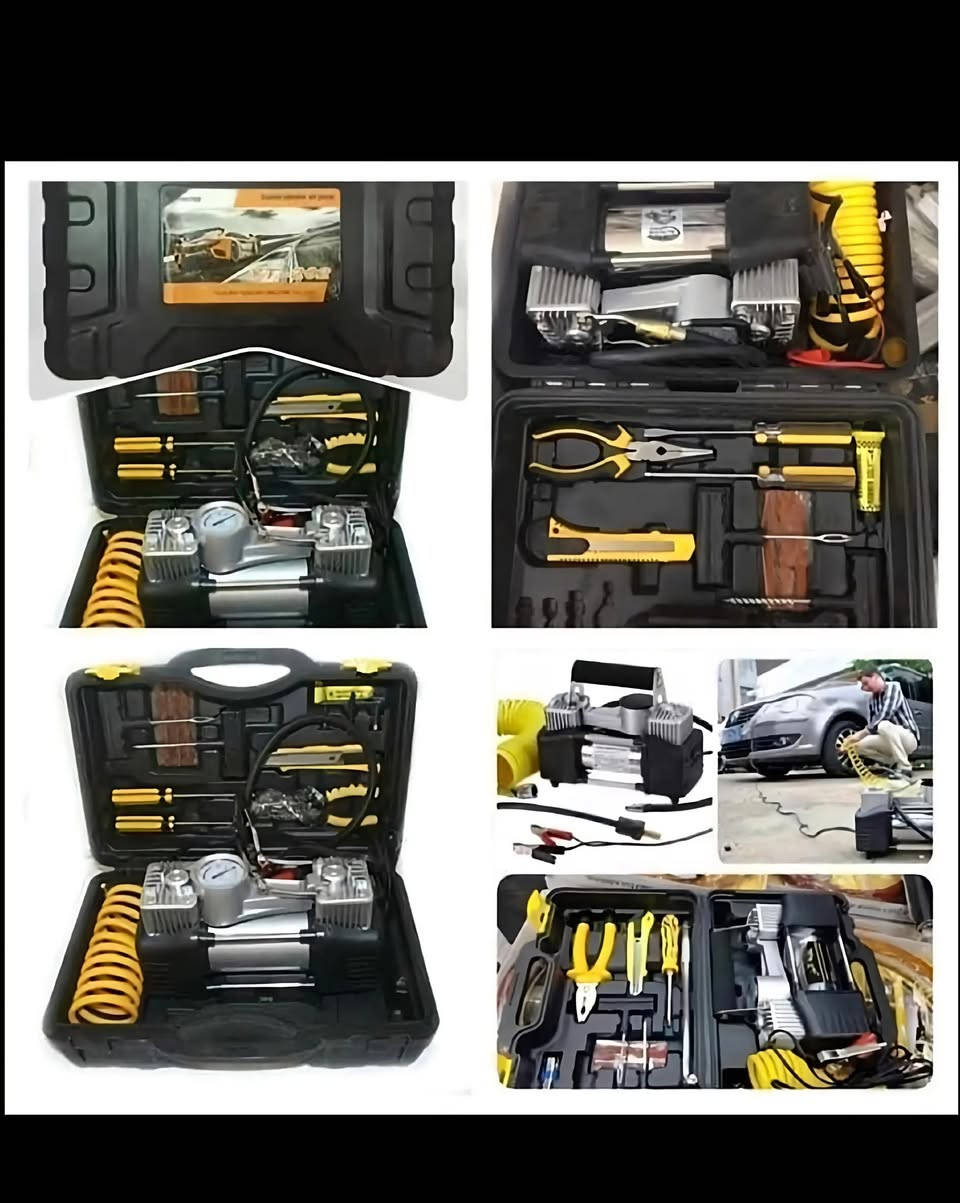 🚧 وضروري توفره في السياره🚦 ⚒ 
🚨منفاخ اطار السيارات 
1 _  كمبريسر دبل بستم ملف نحاس دفع قوي
2 _ لاويه بنجر عدد 2 
3 _ فتايل بنجر 
4 _ لاويه عدله 
5 _درنفايس العدد2 
6_بلايس
7_ يشتغل باتري وجداحة
8_كيج قياس
كل هذا بس ب ٢٧ الف 🔥🔥
للحجز الاتصال على الرقم ***********
يوجد توصيل لبغداد ولجميع المحافظات ٥الالف
