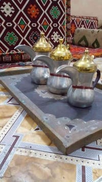 طقم ادلال بغدادي نحاس مقاس ٢٢ ٢٤ ٢٦ مبيض من الداخل والخارج  السعر خاص ...