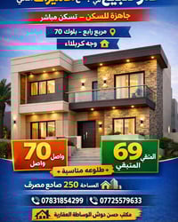 مربع رابع بلوك 70 • ٢٥٠م • جاهزة للسكن