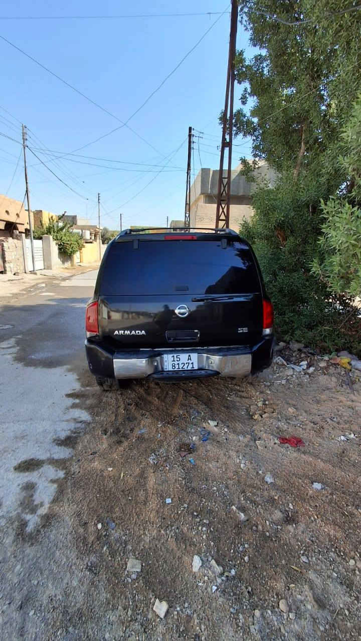 نيسان ارمادة موديل 2005 مكينة وكير وحدادية جاهز كهربائيات شغالة رقم انكليزي انبار  مداور ثاني يوم صبغ عام كفالة كلبة وتجية وكص سيارة جاهزة بيع مستعجل بيع فقط بدون مراوس بس الشراي يتصل اقرا المنشور واتصل وبيك خير وتدلل ***********سعر مناسب
