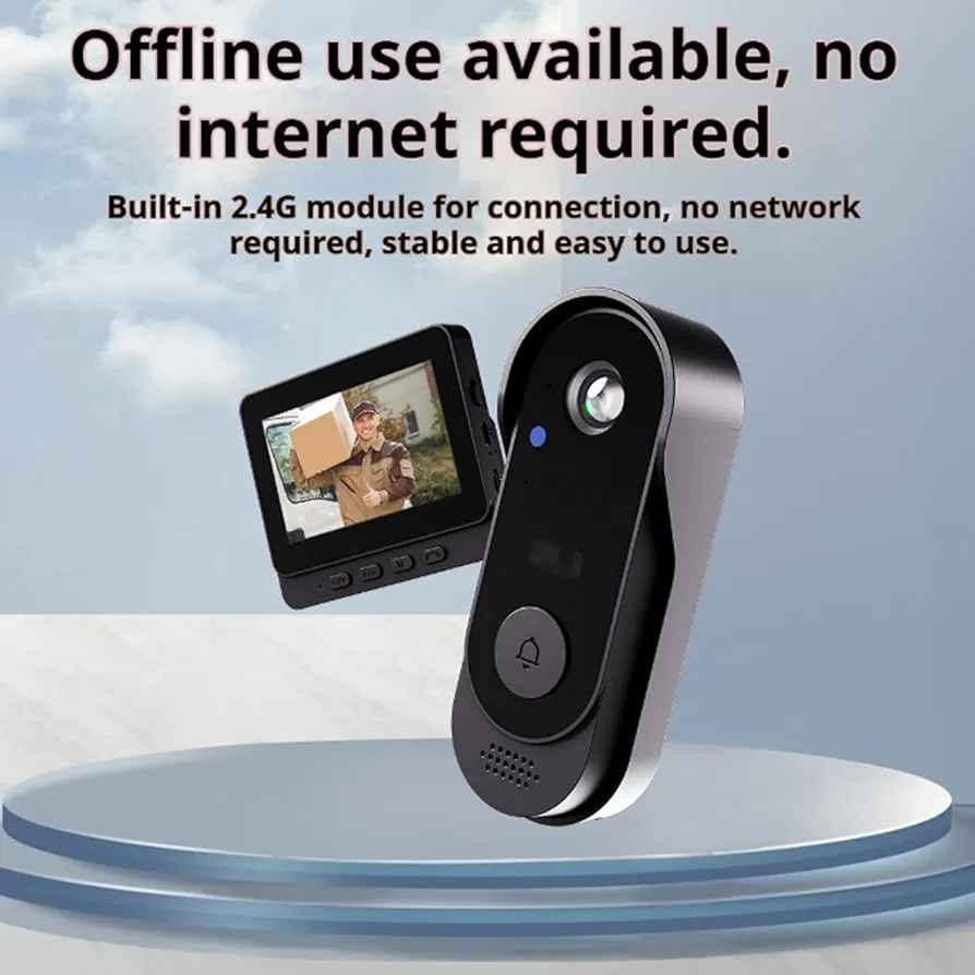 X8 Waterproof Video Doorbell Camera Wireless with 4.3" HD Monitor, Two-Way Audio, 120° Wide Angle, Night Vision, IP66 Waterproof, Rechargeable Battery

Top highlights
Recommended uses for productDoor Monitoring, Home Security, Visitor Identification
BrandGeneric
Model nameX8
Connectivity technologyWireless
Special feature120° Wide Angle, 2 Way Audio , Ip66 Waterproof, Night Vision, Wireless
Indoor/Outdoor usageOutdoor
NO WIFI REQUIRED: X8 video doorbell operates independently without internet connection, ensuring reliable performance and enhanced privacy protection for your home security
CRYSTAL CLEAR DISPLAY: Features a 4.3" HD monitor with 120° wide-angle lens providing comprehensive coverage of your doorstep and visitors with excellent clarity
TWO-WAY AUDIO COMMUNICATION: Built-in microphone and speaker enable real-time conversations with visitors from inside your home, perfect for deliveries and guest reception
NIGHT VISION & WEATHERPROOF: IP66 waterproof rating protects against harsh weather conditions whilst infrared night vision ensures clear visibility in complete darkness
RECHARGEABLE BATTERY POWERED: Convenient wireless installation with long-lasting rechargeable battery eliminates complicated wiring and provides flexible mounting options
See less
Product specifications
Additional details
Item details
Connectivity
Power
Video Quality
Video
Camera Optics
Night Vision
Measurements
Warranty
Other Special Features of the Product 120° Wide Angle, 2 Way Audio, Ip66 Waterproof, Night Vision, Wireless
Indoor Outdoor Usage Outdoor
Compatible Devices Doorbell
Controller Type Remote Control
Mount Type Wall Mount
Colour Black
Form Factor Doorbell Camera
Installation Type Wireless
Material Waterproof Material
Water Resistance Level Waterproof
Shape Rectangular
EU Spare Part Availability Duration 2 Years
Room Type Entrance, Front Door
Light Source LED
Waterproof Rating Ip66
Rear Webcam Resolution 1080 Pixels
Control Method App, Push Button, Touch
Product image gallery السليمانية, العراق


**إذا كنت صاحب هذا الإعلان وتريد حذفه لأي سبب، رجاءا أرسل رسالة إلى الدعم الفني**