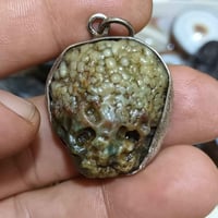 🐉❤️حجر زوعة الحية الاصلي قلادة فضه اصلي مخطوطة على الفضة ومطلسمة بالظه...