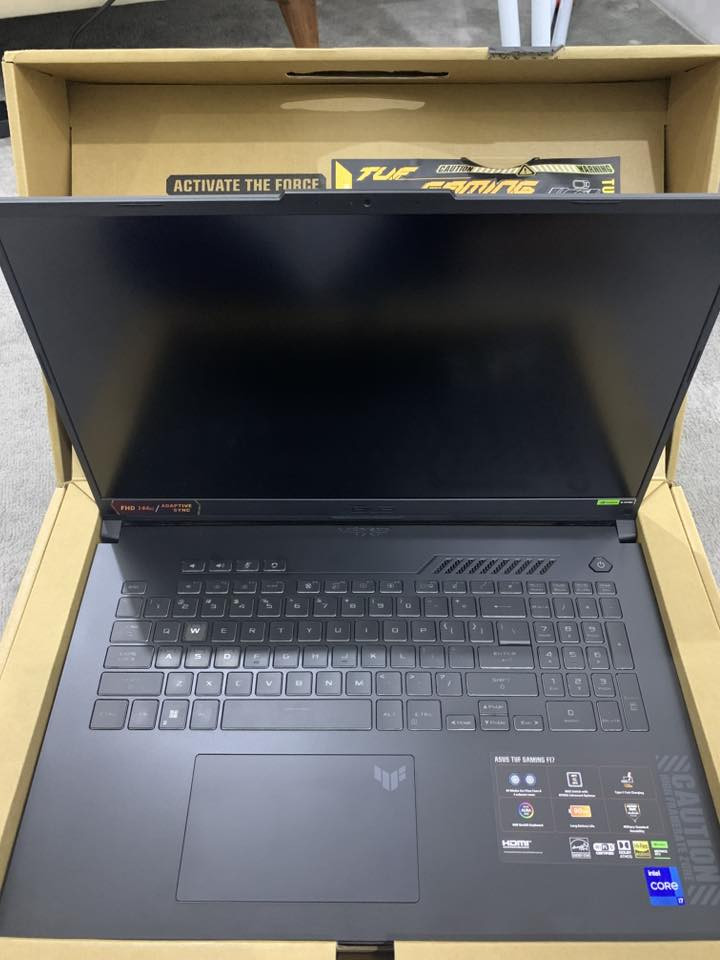 Asus TUF F17
Engineering- Gaming- Design 
Screen: 17.3 in 144Hz
CPU: 13th gen intel(R)Core(TM) i7-13620H
GPU:Nvidia RTX4060 8Gb
Maximum graphic power: 140 Watt
RAM: 16 Gb DDR5 dakret ba 32Gb
Storage: NVMe Samsung 1Tera
Windows specification ….
Edition: Windows 11 pro
Installed on 8/13/2025 
___________________________
Gift 🎁 هداية
POSO bag 💼 
Keyboard & mouse
Stand 
Xbox controller 
Computer cleaner 
___________________________
Contact 📞 اتصال
0750 197 7586
Just watsapp
