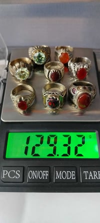 خواتم فضة • مع أحجار • جديد وثقيل