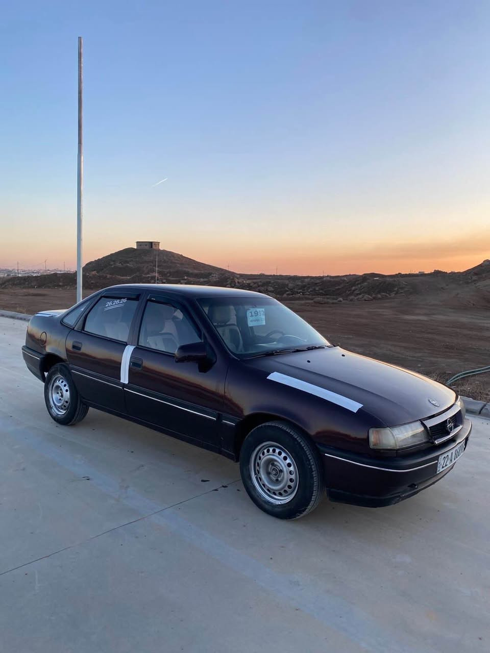 ئؤپل فيكترا مؤديل ١٩٩٢ رةقةم و سةنةوي تا ٢٠٣٠ تازةية سبوغ عامة بؤجواني ليدراوي نية سةقف و شان مةعجوني نية مةكينة ١.٨ ئؤتؤماتيكة گير و مةكينة و كارةبايي بةشةرتة دةفتةر بةنزيني هةية تاخم پيش و پشت تازةية چوار تايةي لؤكي لة ژيرة سعر ٤٧ مةجالي بچوكي تياية  
***********
*********** شمشمل, السليمانية
